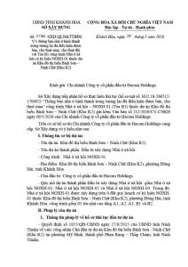 V/v thông báo nhà ở hình thành trong tương lai đủ điều kiện được bán, cho thuê mua, cho thuê đối với Tòa B1 công trình Nhà ở xã hội có ký hiệu NOXH-01 thuộc dự án Khu đô thị biển Bình Sơn – Ninh Chữ (Khu K2).